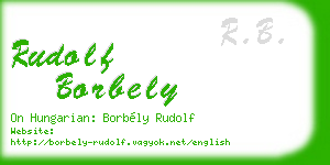 rudolf borbely business card